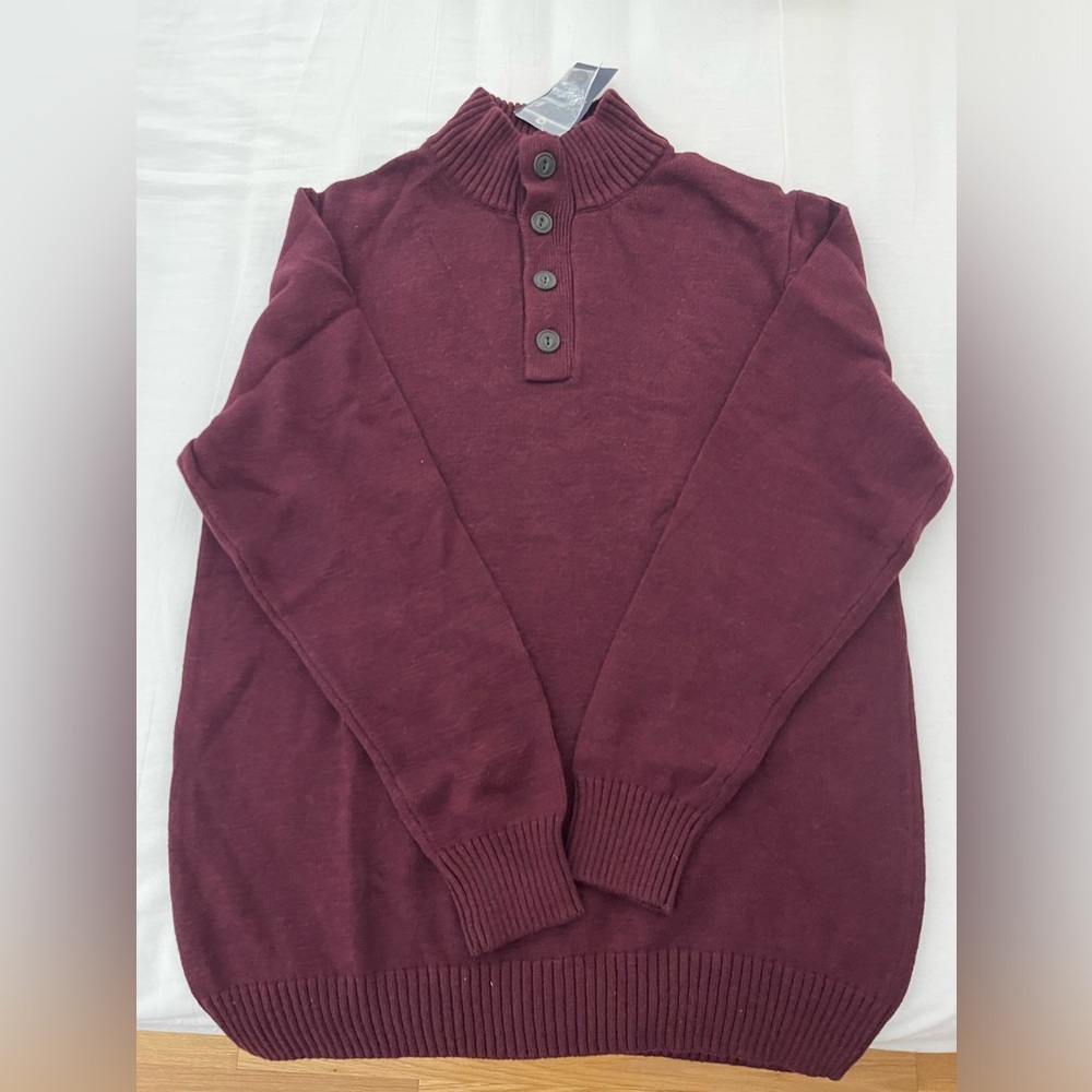 NWT men’s G.H. Bass & Co. maroon pullover